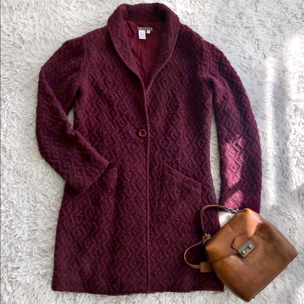 ISABELLA BIRD • Maroon Sweater Overcoat